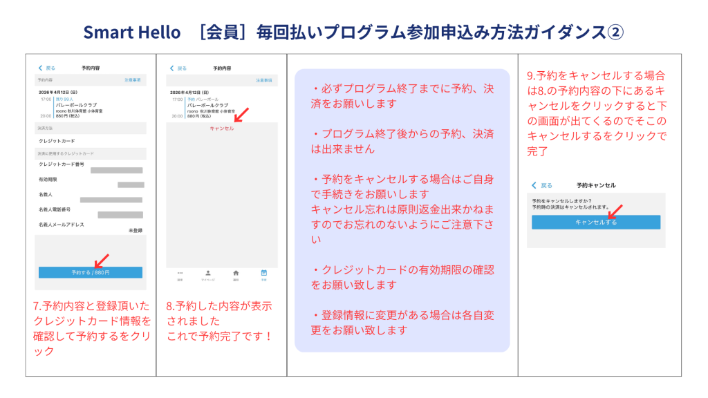 毎回払いプログラム参加申込みガイダンス